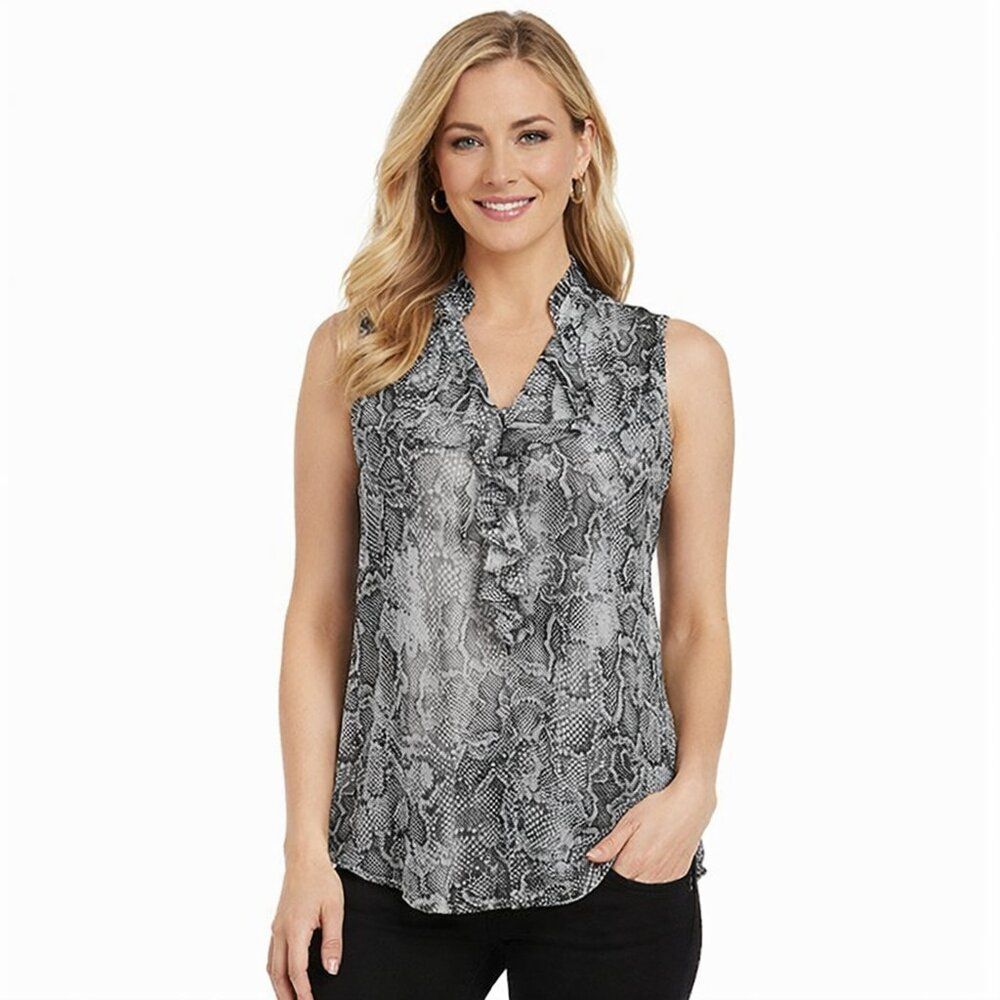 WHBM Sleeveless Snake Print Top Size 8 LW